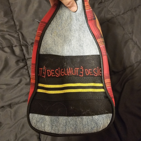 Desigual Blue and Red Shoulder Bag with Bohemian Patchwork - Picture 5 of 5